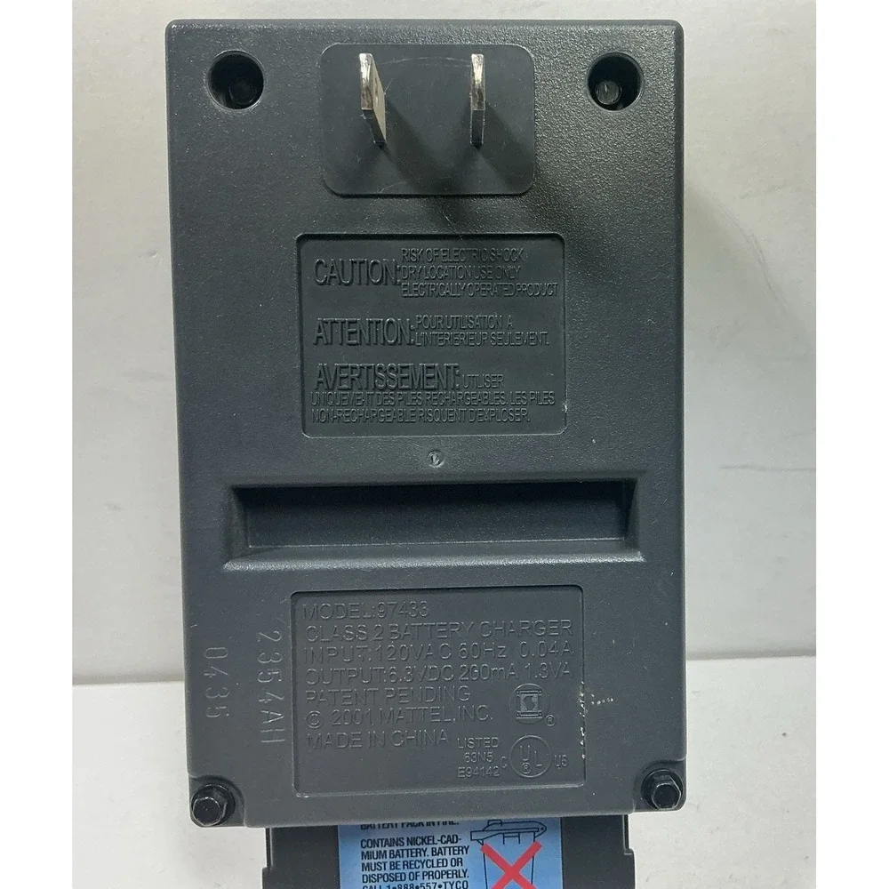 Tyco R/C 6.0V Jet Turbo NiCd Charger #97433